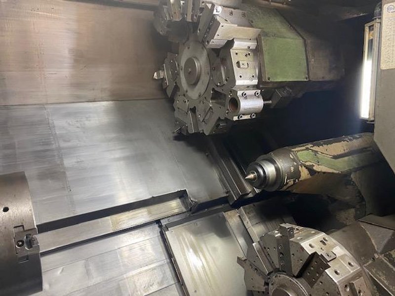 Mori Seiki ZL-35MC-750 CNC Lathe, 12" Chuck, 2000 RPM, Fanuc 16TT (CAPS), 4-Axis, 2-Turrets, Tailstock, 30 HP, New 1995