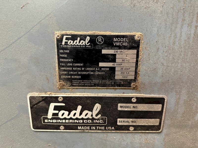 FADAL MODEL #VMC3016 VERTICAL CNC MACHINING CENTER: STOCK #23059