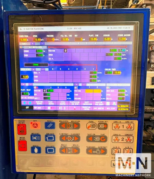 20 TON 0.77 OZ TOYO MODEL SI20V ELECTRIC INJECTION MOLDING MACHINE MFG 2018