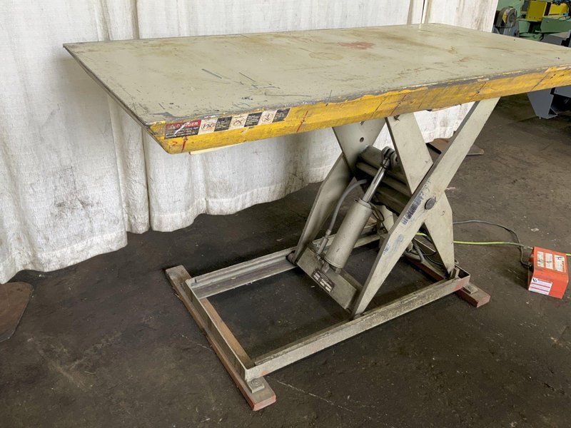 2000 LB 72"X 36" SOUTHWORTH HYDRAULIC SCISSOR LIFT TABLE: STOCK #81186