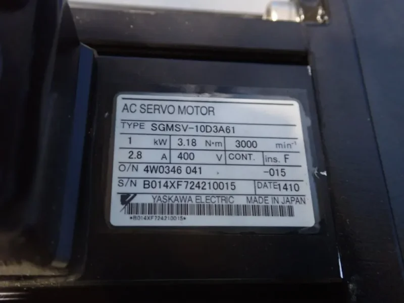 YASKAWA ELECTRIC 1500 RPM AC SERVO MOTOR   -  SGMSV-10D3A61