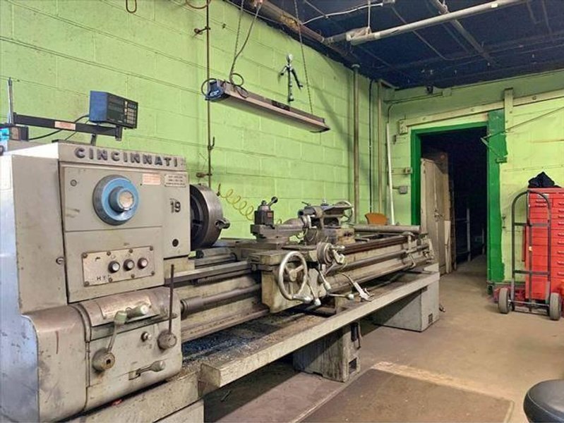 Cincinnati Engine Lathe, Model 19, 19″x96″, DRO, Taper Attachement, 1970