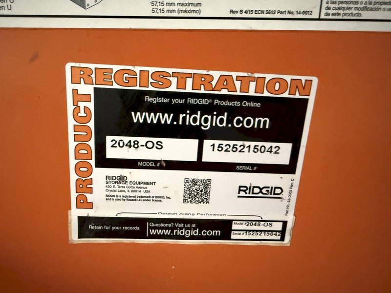 48" X 24" RIDGID MODEL #2048-OS STORAGE CHEST ONSITE JOB BOX : YOBRO #25665