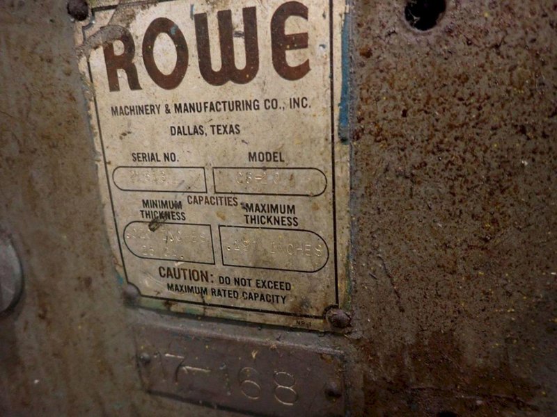 ROWE MODEL #M6-20 COIL CRADLE &amp; STRAIGHTENER: YOBRO #24284