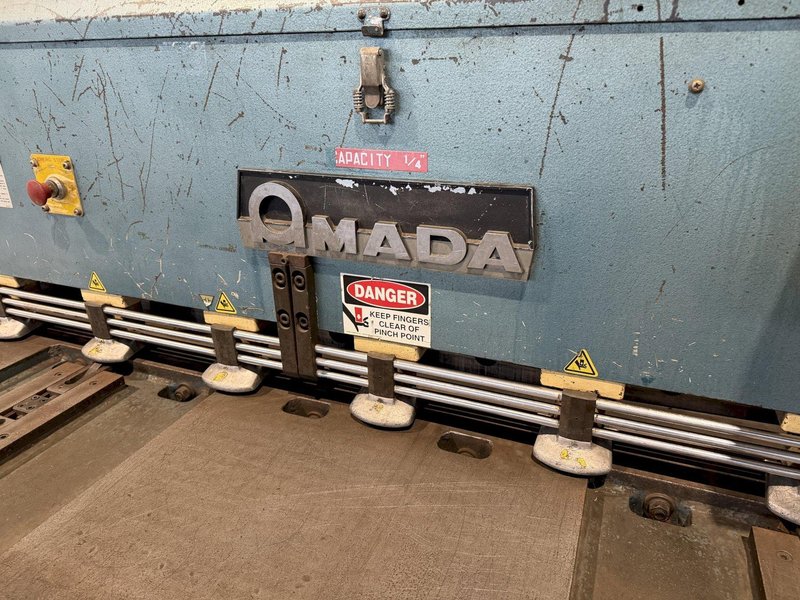 78" X .250" AMADA M–2060 MECHANICAL SQUARING SHEAR. STOCK # 1001225