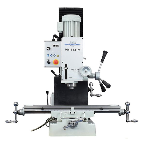 PRECISION MATTHEWS PM-833TV ULTRA PRECISION VARIABLE SPEED MILLING MACHINE