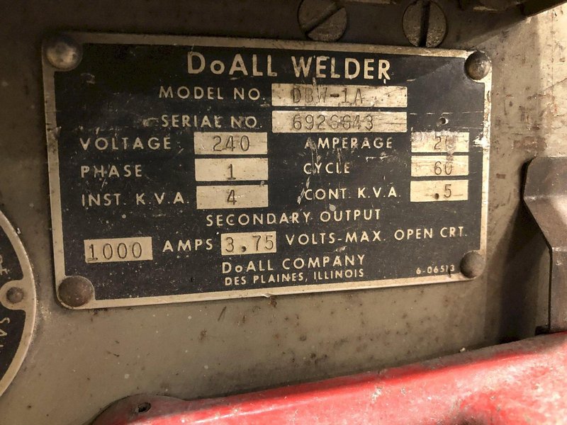 36&quot; DOALL MODEL #V36 VERTICAL BAND SAW: STOCK #18191