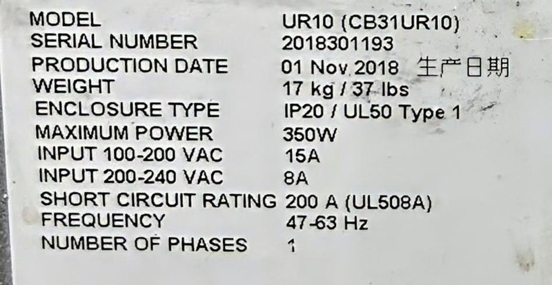 Universal Robotics Model UR10 Long Reach Cobot. New-2018
