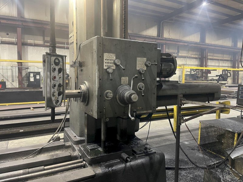 5&quot; WOTAN  MODEL #B-130 ROTARY TABLE &amp; #50 TAPER HORIZONTAL BORING MILL: STOCK 15974
