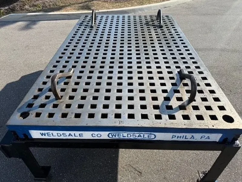 WELDSALE 5’ x 8’ Welding Table Platen Acorn Type USA #8146