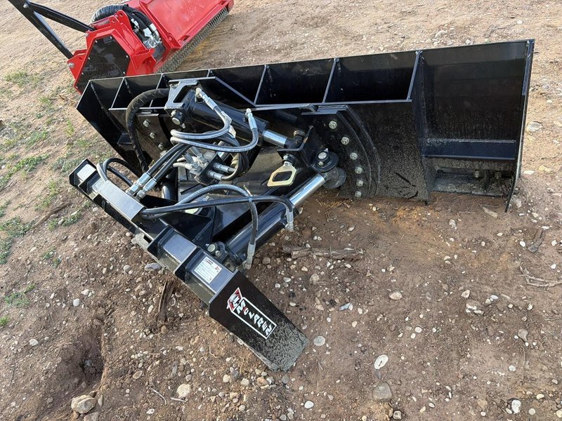 McLaren 84″ 6-Way Skid Steer Dozer Blade w/ Power Tilt, 2025 – Universal Quick Attach, Heavy-Duty Cutting Edge