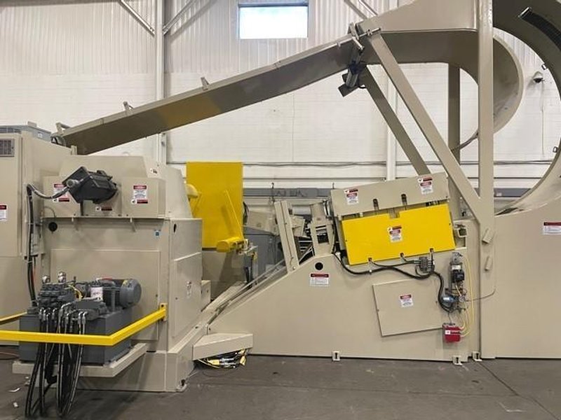 Feed Lease Coil Reel Uncoiler and Powered Coil Straightener 20,000 Lbs.