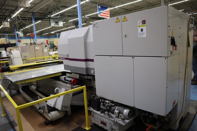 Murata Wiedemann C-3000 Turret Punch Press, 33 Ton, 54 Station Turret, (2) AI Stations, Fanuc 16-P CNC- Auction Item