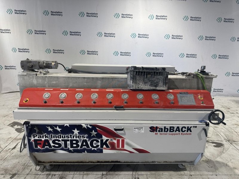 Park Industries FASTBACK II Flat Edge Polisher, 2023 – Stone Backsplash Polishing Machine – 9 Spindle Vertical Edge Polisher