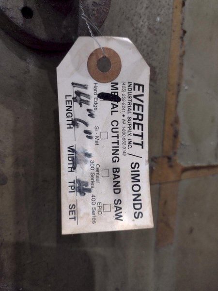 36" DOALL MODEL #3612-3 VERTICAL BAND SAW: YOBRO #25847