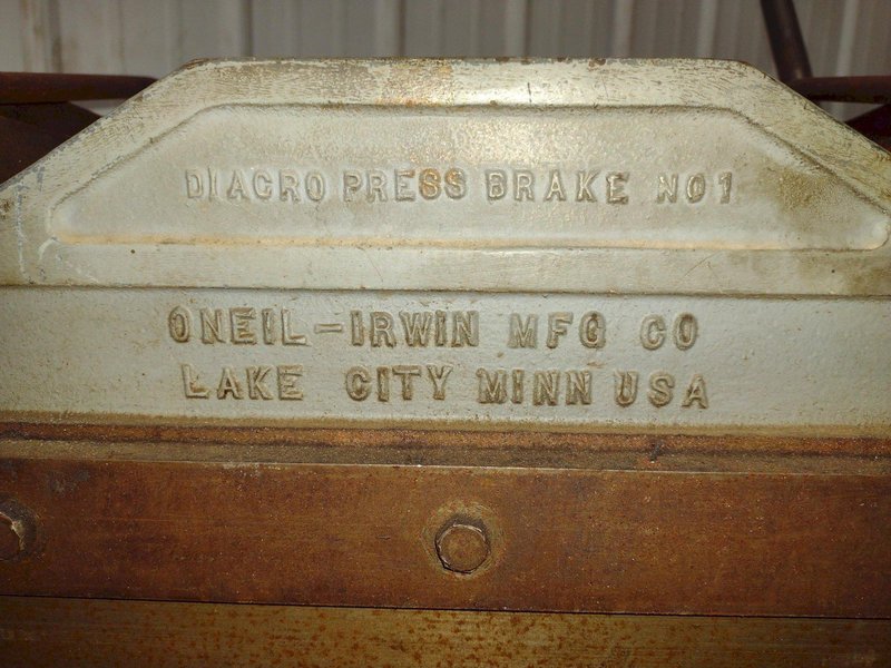 DIACRO MODEL #1 HAND OPERATED PRESS BRAKE: YOBRO #24962