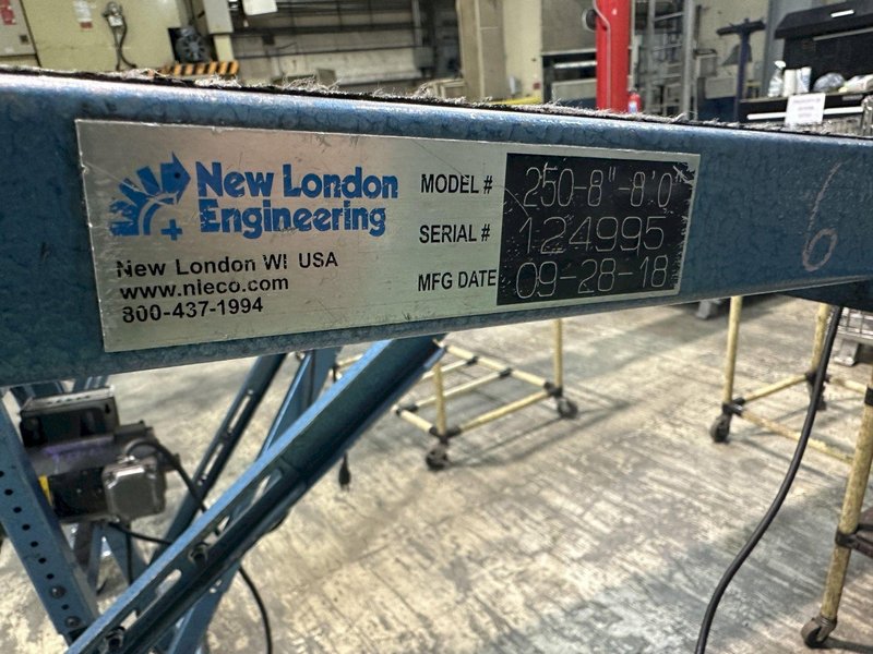 8" x 8'  NEW LONDON ENGINEERING TRANSFER CONVEYOR