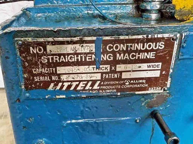 4,000# x 12" CHS Uncoiler w/Littell Straightener