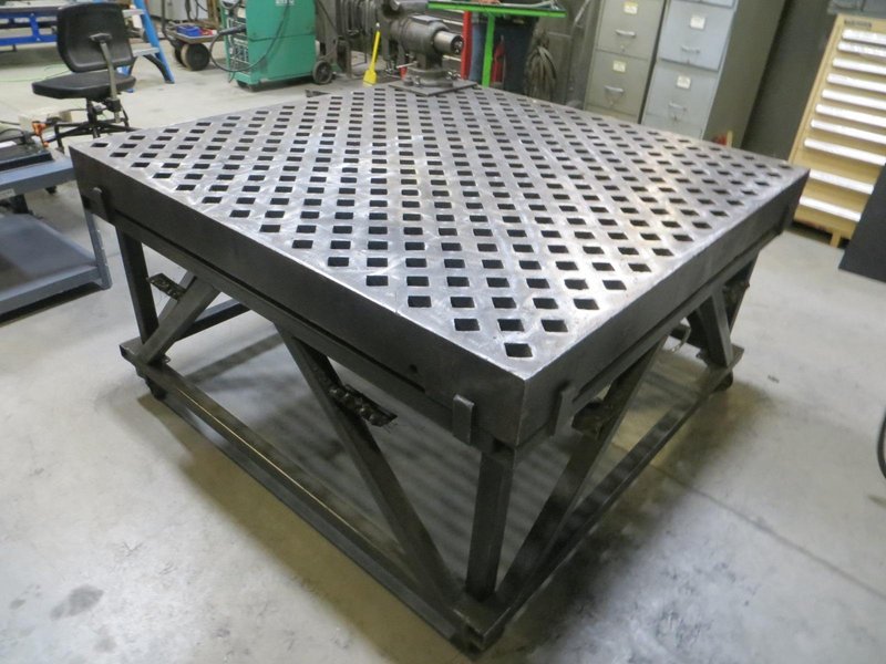 Heavy Duty Welding Table 60&quot; x 60&quot; w Stand, Portable on Casters- Auction Item