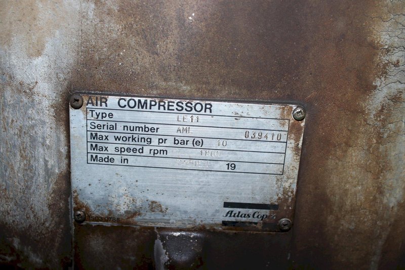 15HP ATLAS COPCO AIR COMPRESSOR: STOCK #75528