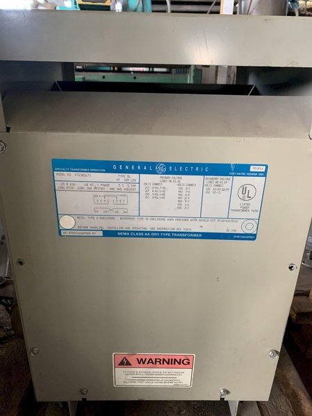 GE 25 KVA 185 LB TRANSFORMER. STOCK # 0639623.