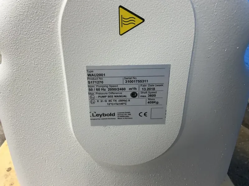 LEYBOLD 7.5 KW VACUUM PUMP  -  WAU2001