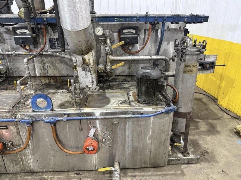 24" WIDE BELT CAE RANSOHOFF 4-STAGE STAINLESS STEEL BELT CONVEYOR PARTS WASHER &amp; RUST INHIBITOR. STOCK # 0545226