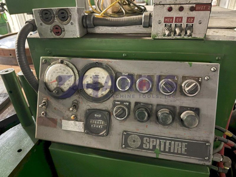 84&quot; SPITFIRE, MODEL 84PNLC, (4) PNEUMATIC HOLD DOWNS, CONDITIONING RINGS, VARIABLE SPEED TABLE, DRIP SYSTEM