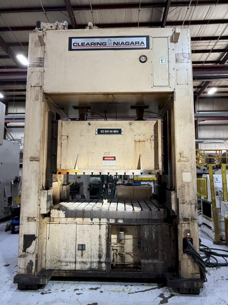 300 ton Clearing Niagara Straight Side Press For Sale Model SE2-300-84-48UH, Year 1995