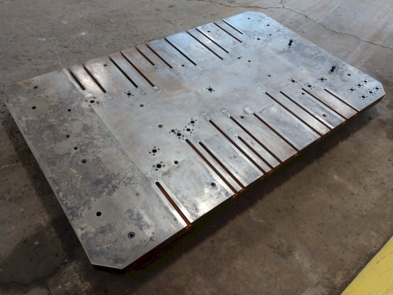 96&quot; X 60&quot; T-SLOTTED BOLSTER PLATE / LAYOUT SURFACE PLATE: STOCK #12681