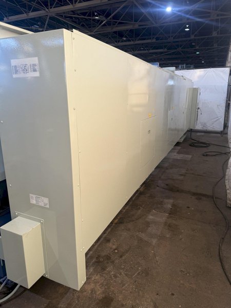 38.6" X 197" HWACHEON MEGATURN 95 CNC 9" HOLLOW SPINDLE OIL FIELD LATHE. STOCK # 0882125