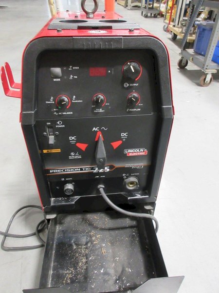 Lincoln Electric Precision TIG 225 TIG Welder on Rolling Base, 230V Single Phase with Accessories- Auction Item