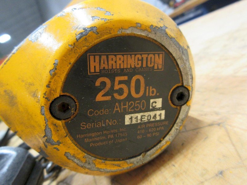 Harrington Mini Cat 250 lb Pneumatic Chain Hoist- Auction Item