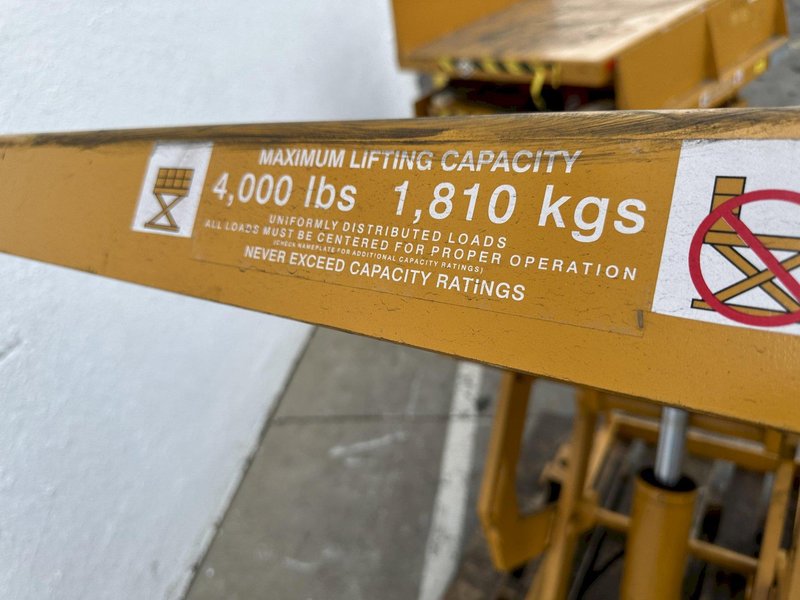 4000 LB PRESTO ECOA MODEL #CLTLT HYDRAULIC  TILTING LIFT TABLE: STOCK #78096