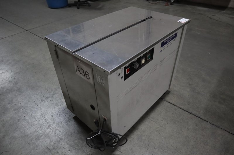 ULINE H-959 Poly Strapping Machine, Semi-Automatic, Portable on Casters- Auction Item
