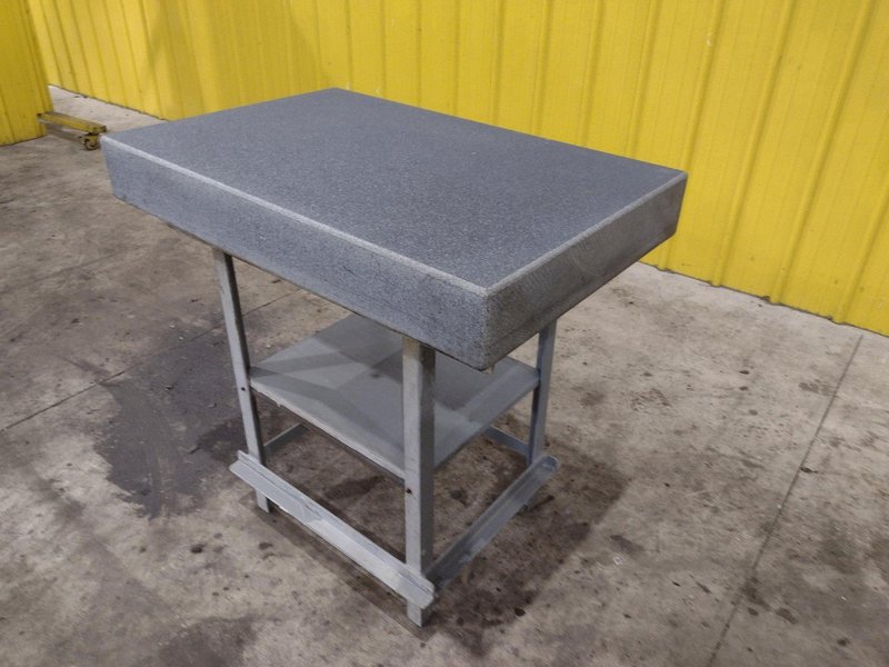 36&quot; X 24&quot; X 5&quot; CHALLENGE GRAY GRANITE SURFACE PLATE ON STAND: STOCK #23417