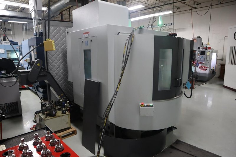 Hardinge-Bridgeport Model V480 APC Vertical Machining Center with 2-Station Automatic Pallet Changer, 10K Spindle, Probing System, Chip Conveyor