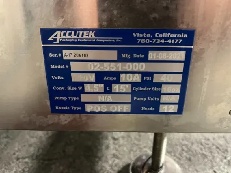ACCUTEK BOTTLE LIQUID FILLING LINE  -  AVF 10