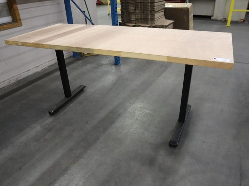 Portable Work Table with Wooden Top- Auction Item