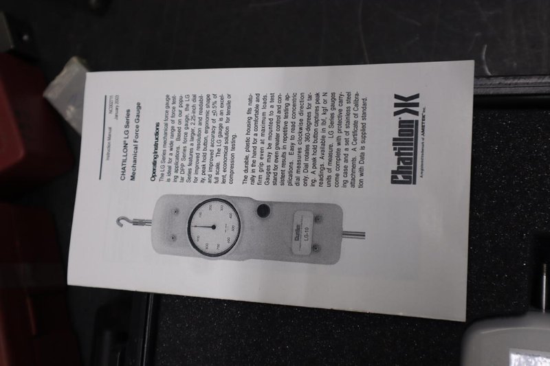 Chatillon LG-050 Mechanical Force Guage, 50 lbs x .25lbs- Auction Item