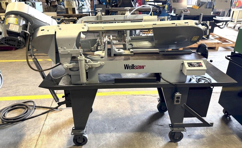 10" x 16" Wellsaw Horizontal Band Saw 1016, 50-275 FPM, 1" Blade, Coolant, Reconditioned