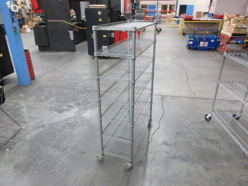 Seville Classics 7 Shelf Rolling Wire Rack- Auction Item