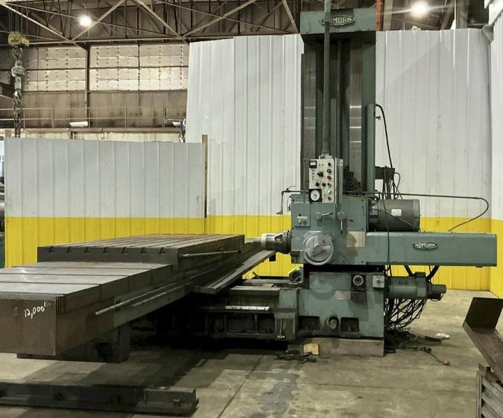4" NOMURA B-100WP TABLE-TYPE HORIZONTAL BORING MILL 50 TAPER 96" TRAVEL. STOCK # 0543926
