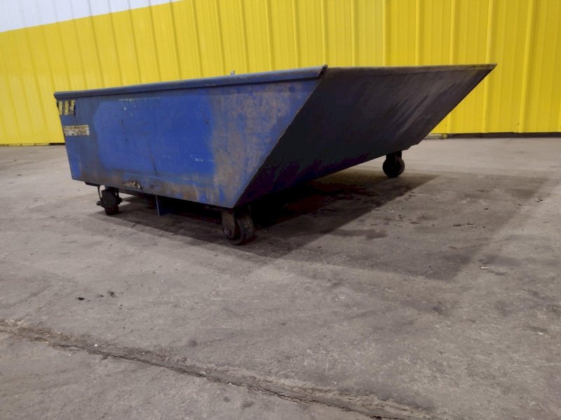 2000 LBS VESTIL MODEL HOP-LP HOPPER ROLLING DUMP CART W/ FORK POCKETS: STOCK #19444