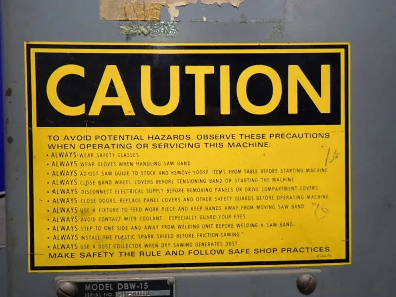 DOALL 14" X 20" VERTICAL BAND SAW  -  2012-1A