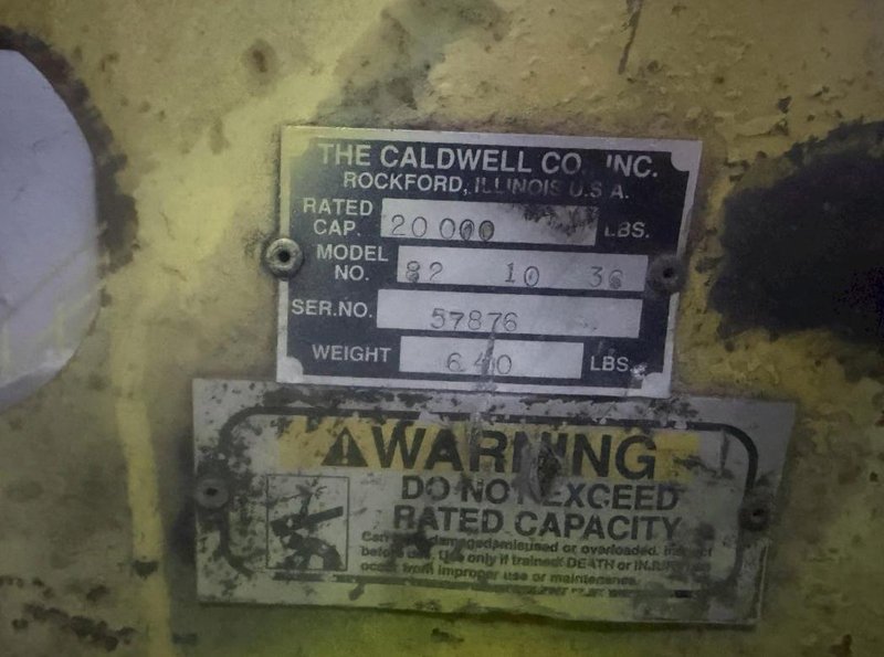 10 TON X 36" CALDWELL #82-10-36 COIL LIFT C-HOOK. STOCK # 0436126