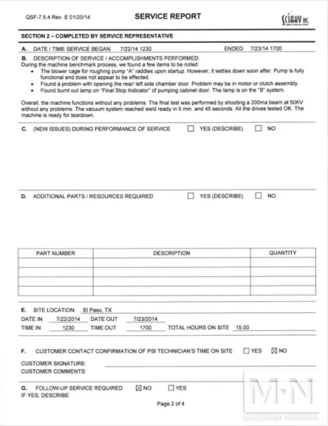 Sciaky Electron Beam Welding System 112”x102”x66”