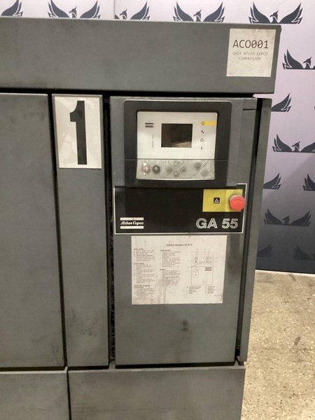 ATLAS COPCO GA 55 75HP Rotary Screw Air Compressor USED