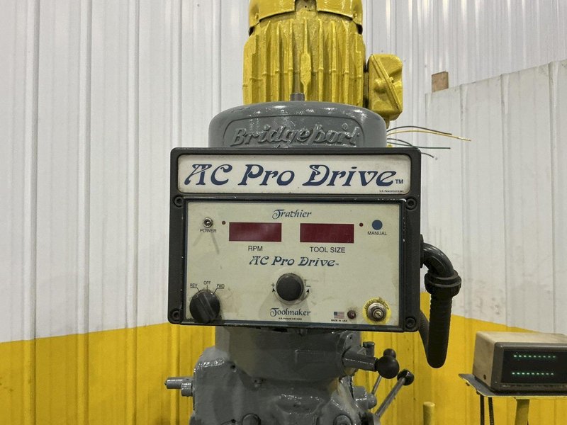 2 HP X 9" X 42" BRIDEPORT SERIES I VERTICAL RAM TYPE KNEE MILL DRO POWER FEEDS VARIABLE DRIVE: YOBRO #24264