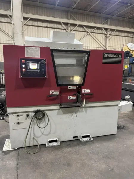 USED BEHRINGER 11.8" X 10.2" DUAL POST AUTOMATIC BANDSAW MODEL HBE 261A, Year: 2021